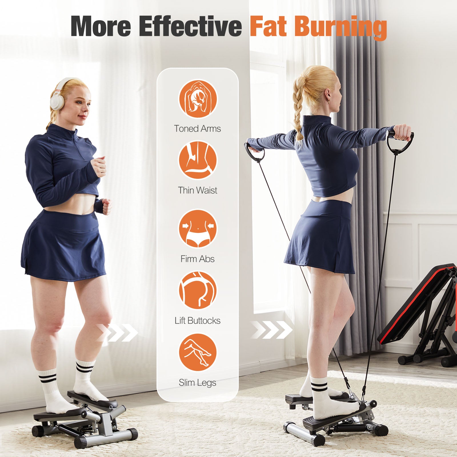 Mini Stepper with Resistance Band