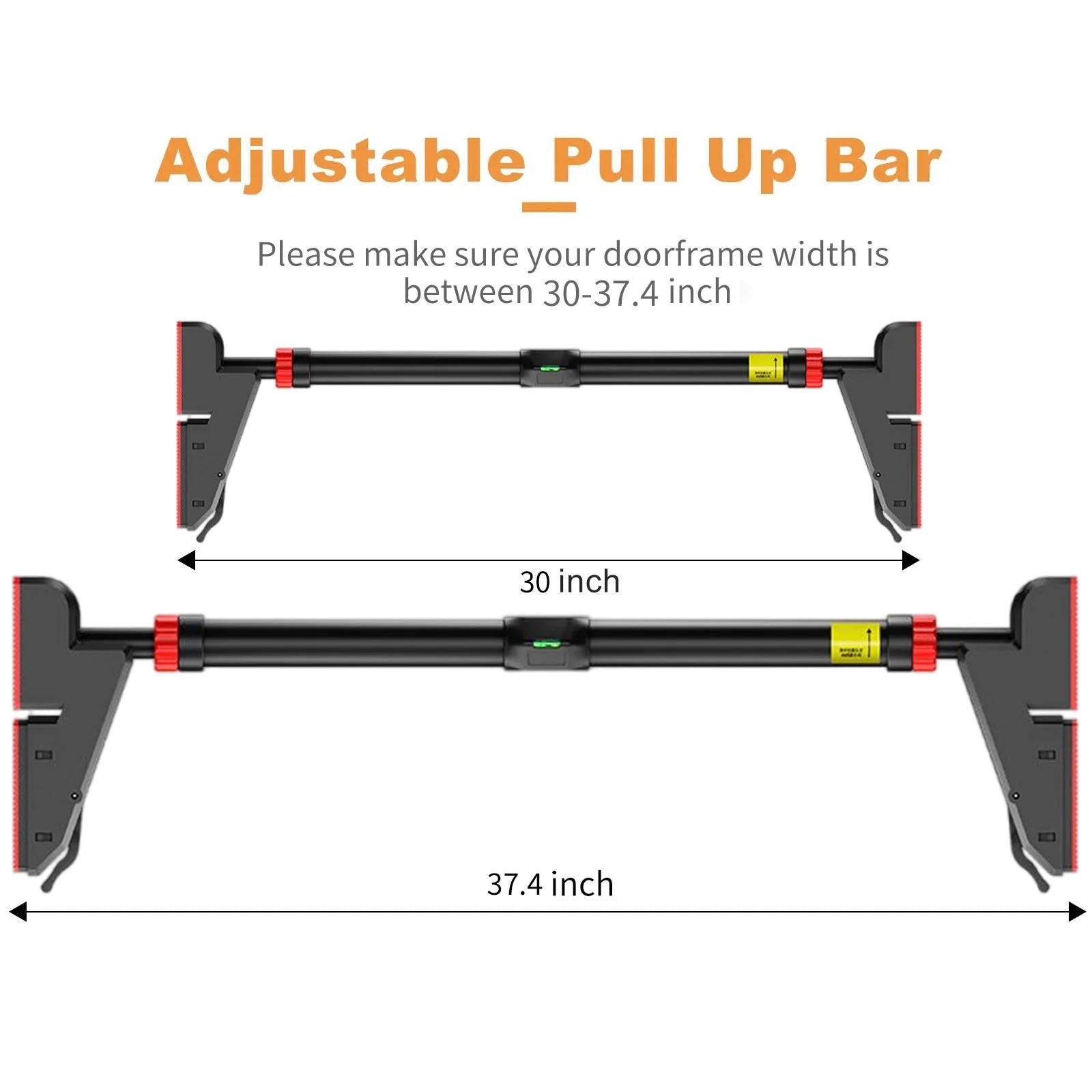 Pull up Bar for Doorway,Home Indoor Chin up Bar with No Screws, No Punching Adjustable Width Pull up Bar[76-95Cm], Maximum Load Capacity 250Kg.
